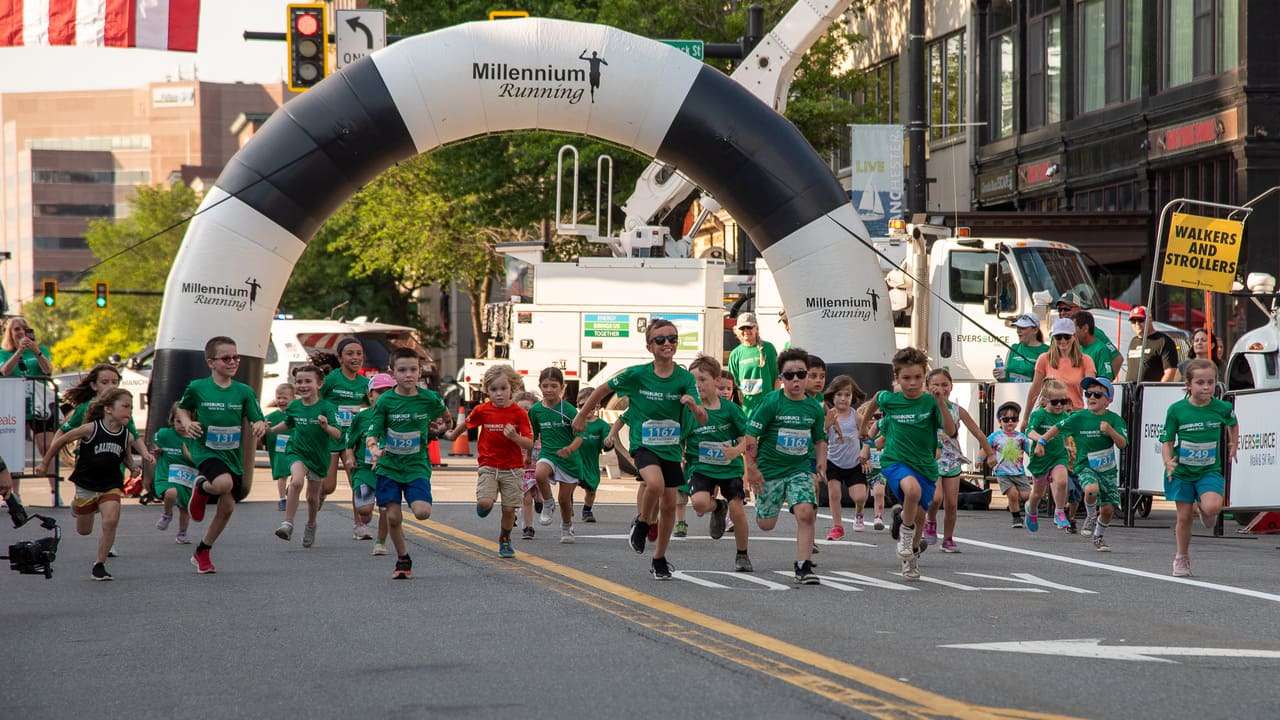 ON YOUR MARK. GET SET. GO! It’s a race to the finish for the youngest runners at the Eversource Walk & 5K Run for Easterseals on June 3, 2023. These youngsters were part of the over 1,300 people who participated in the event which raised over $140,000 for Easterseals NH programs.