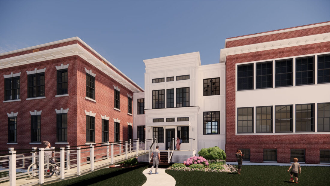 Rendering of the Military & Veterans Campus connector