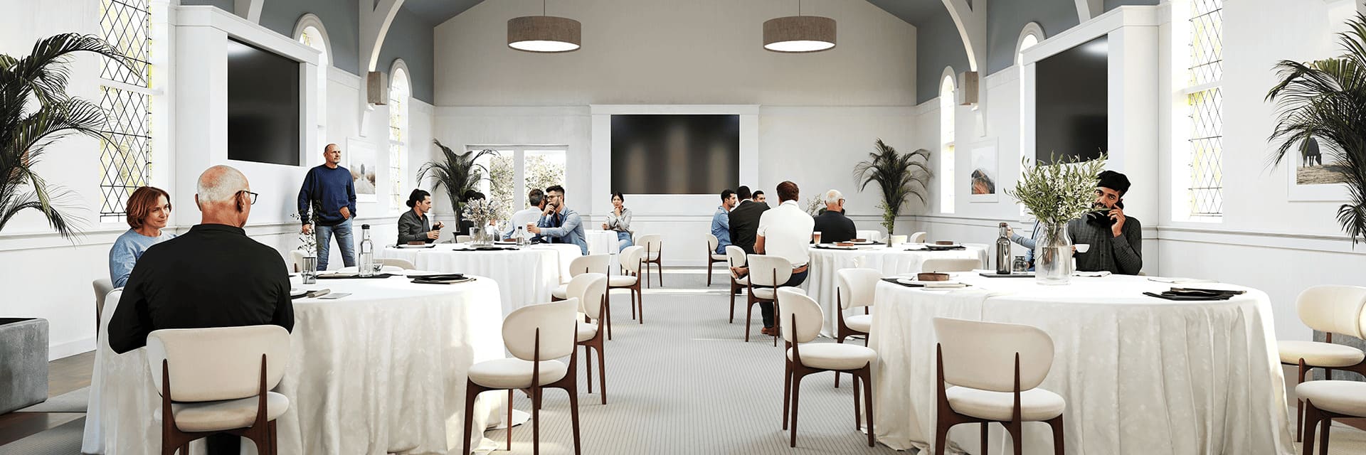 Rendering of the Military & Veterans Campus retreat center conference room
