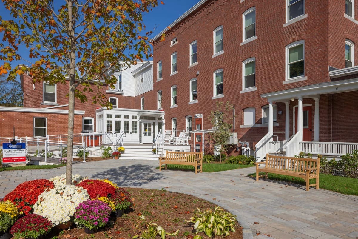 patio area of the retreat center