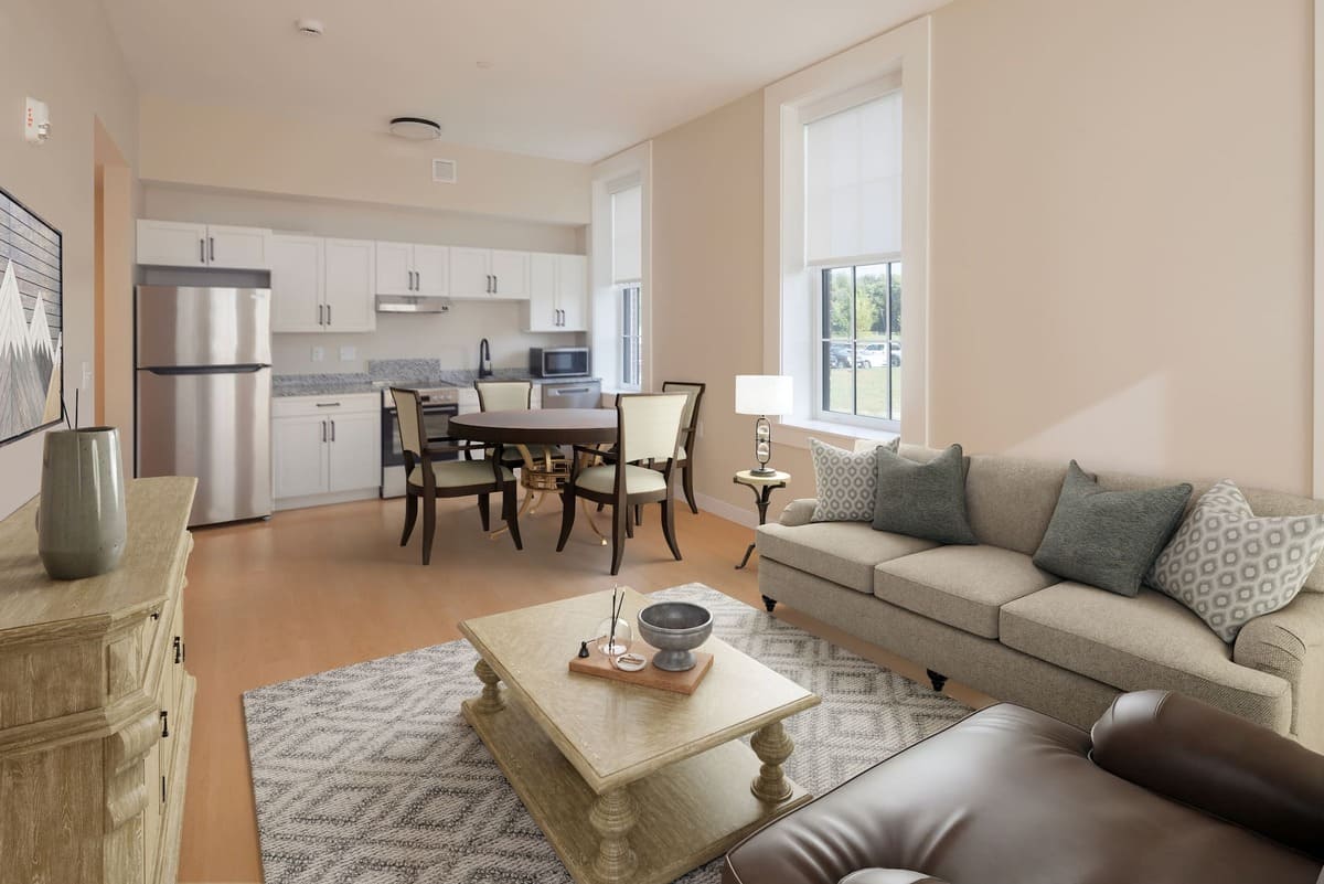Military & Veterans Campus housing apartment dining room