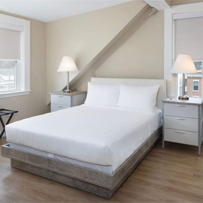 Guest room at the Bernadine Herron Center