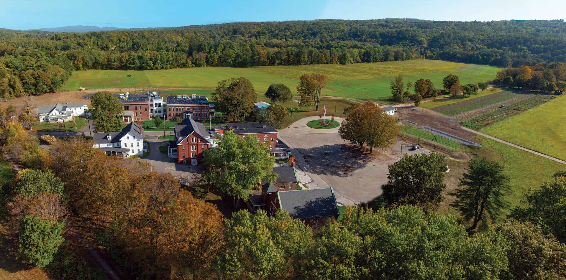 Birds eye view of the Military & Veterans Campus in Franklin, NH